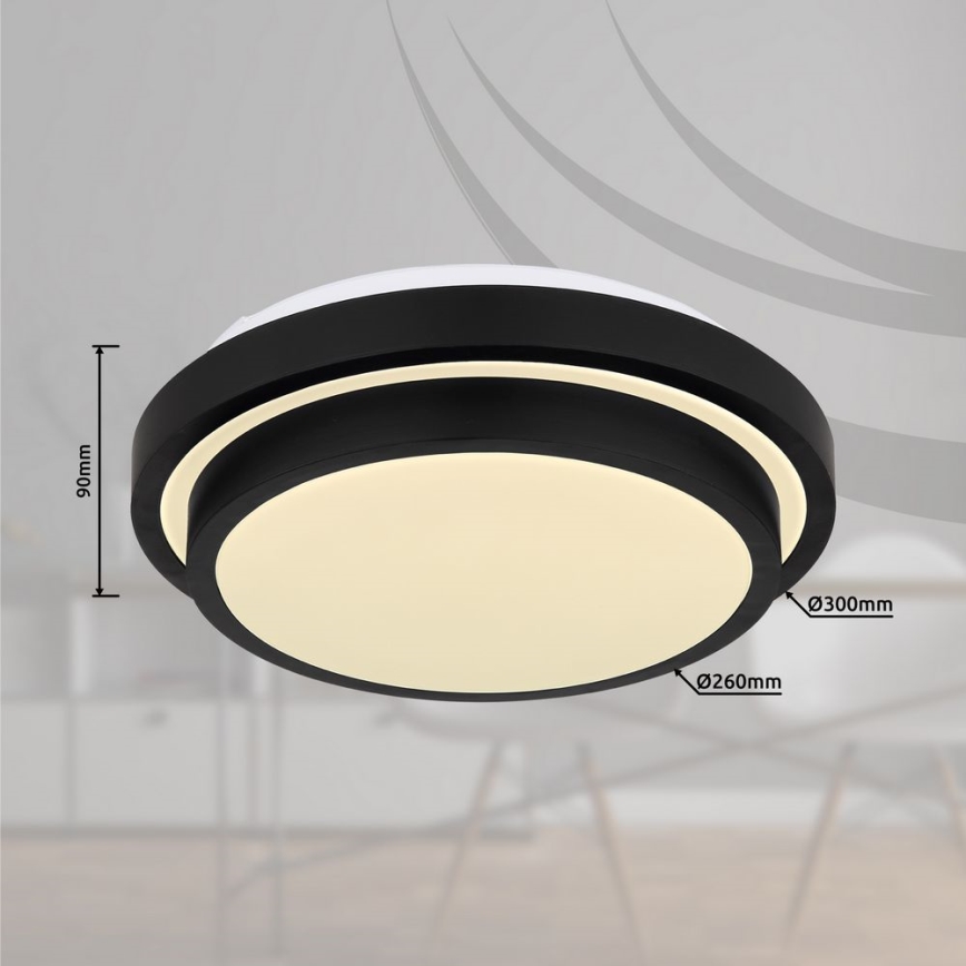 Globo - Lámpara de techo LED para baño con sensor LED/18W/230V IP44