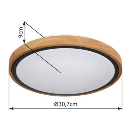 Globo - Lámpara de techo LED LED/12W/230V 307 mm 3000/4500/6000K