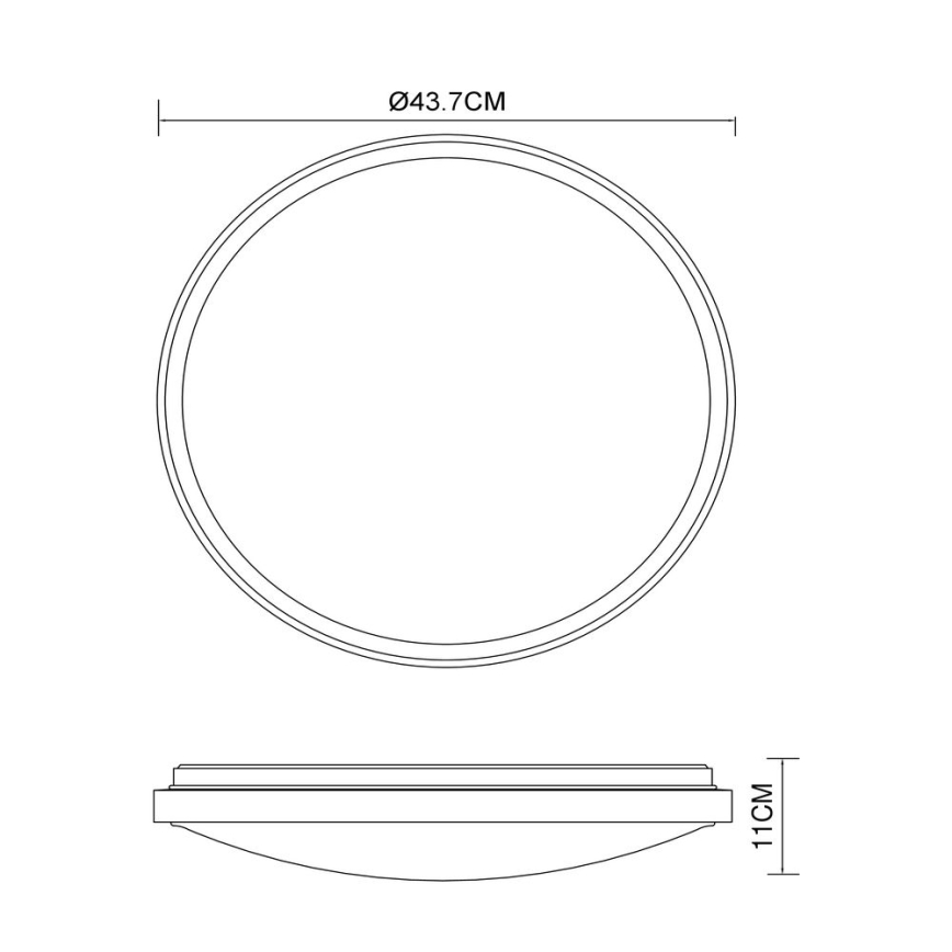 Globo - Plafón LED LED/24W/230V 3000/4500/6000K diá. 43,7 cm