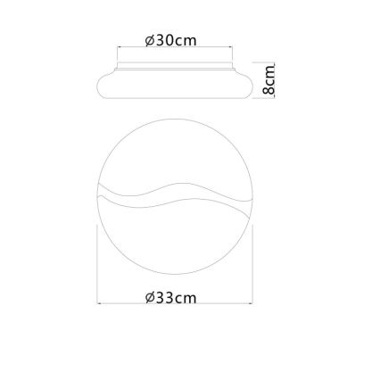 Globo - Lámpara de techo LED LED/24W/230V 3000/4200/6000K Ø 33 cm