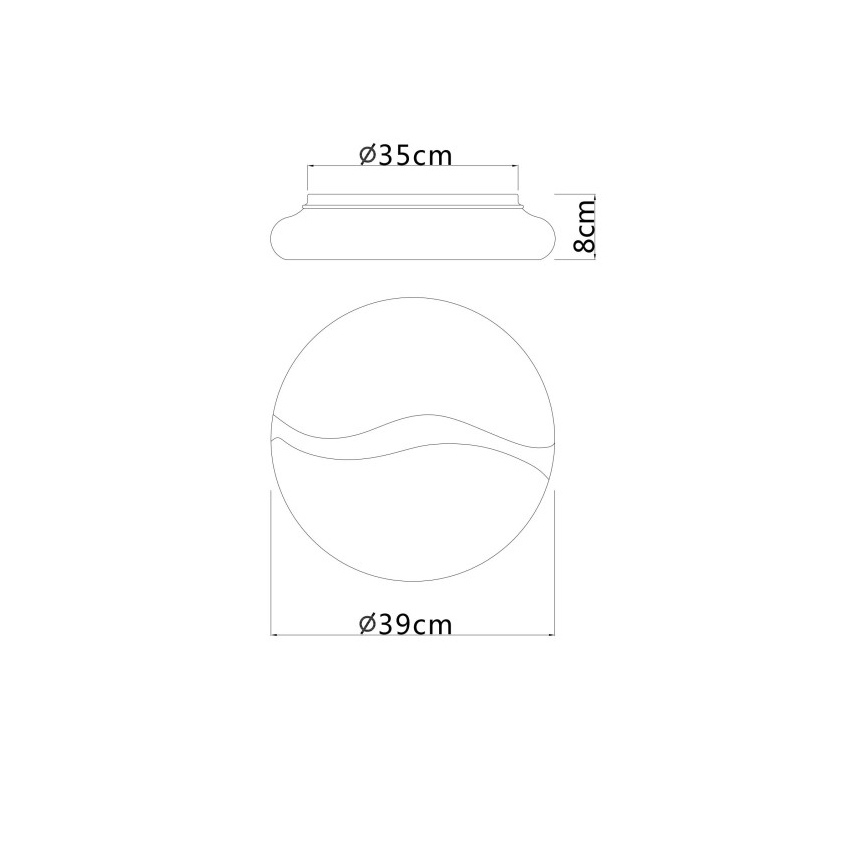 Globo - Plafón LED LED/24W/230V 3000/4200/6000K diá. 39 cm