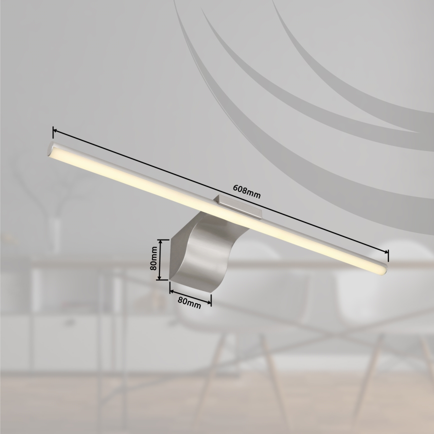 Globo - Iluminación LED para espejos de baño LED/10W/230V 60,8 cm IP44 cromo brillante