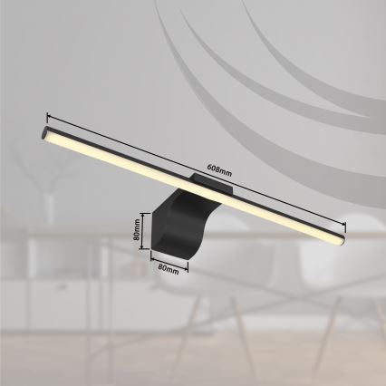 Globo - Iluminación LED para espejos de baño LED/10W/230V 60,8 cm IP44 negro