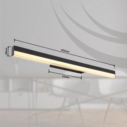 Globo - Aplique LED LED/12W/230V 3000/6000K 60 cm negro