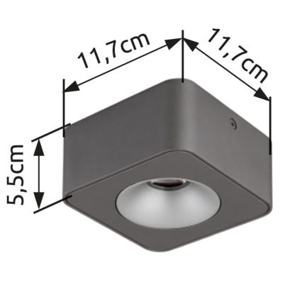 Globo - Plafón LED LED/6,5W/230V 11,7x11,7 cm