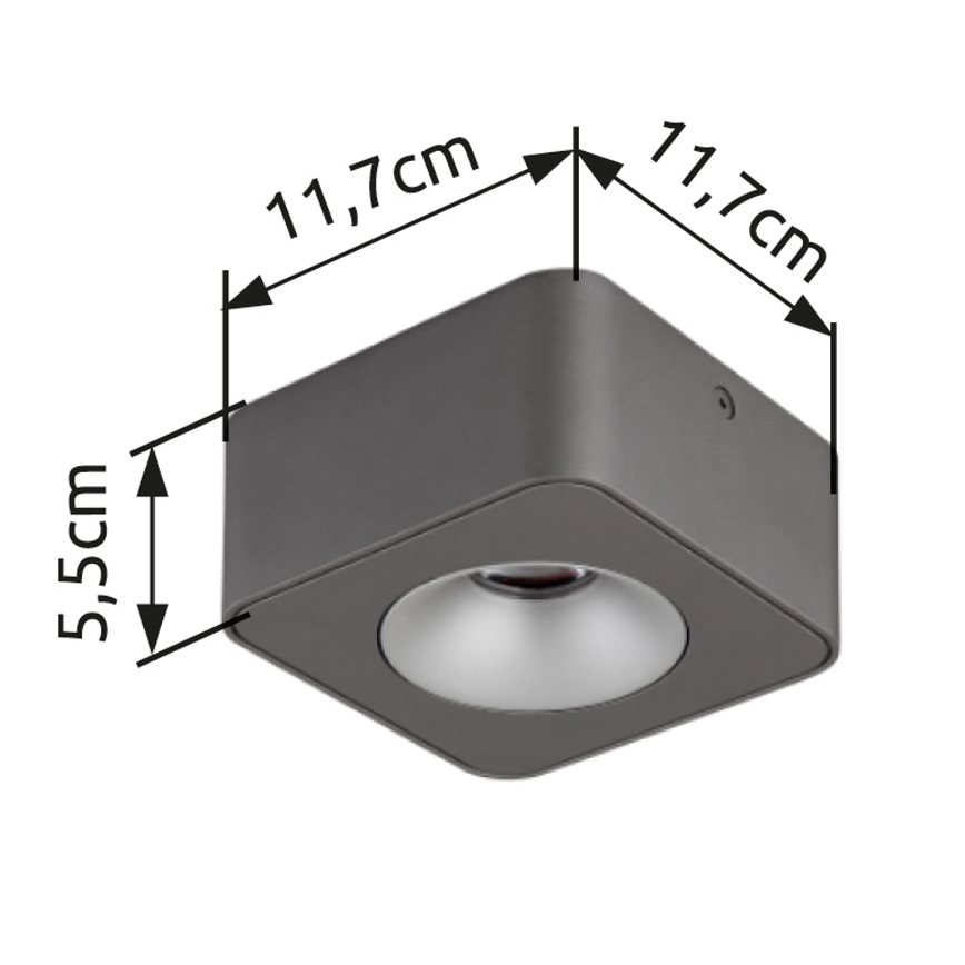 Globo - Plafón LED LED/6,5W/230V 11,7x11,7 cm