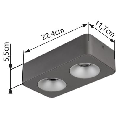 Globo - Plafón LED LED/11W/230V 11,7x22,4 cm