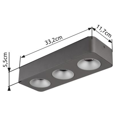 Globo - Plafón LED LED/14W/230V 11,7x33,2 cm