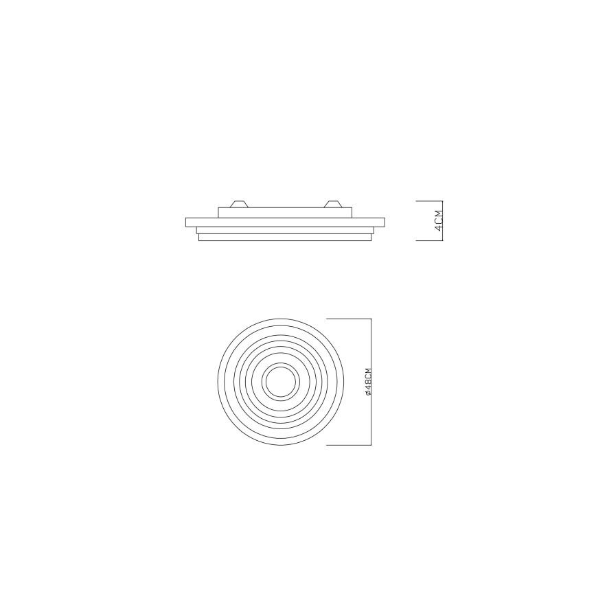 Globo - Plafón LED regulable LED/46W/230V 3000-6000K + control remoto