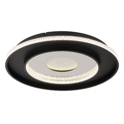 Globo - Lámpara de techo LED regulable LED/30W/230V 2700-6500K diámetro 52,5 cm negra + mando a distancia