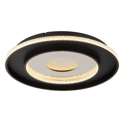 Globo - Lámpara de techo LED regulable LED/30W/230V 2700-6500K diámetro 52,5 cm negra + mando a distancia