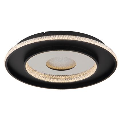 Globo - Lámpara de techo LED regulable LED/30W/230V 2700-6500K diámetro 52,5 cm negra + mando a distancia