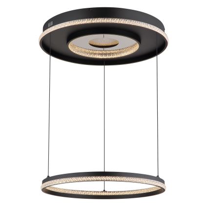 Globo - Lámpara de araña LED regulable LED/54W/230V 2700-6500K diá. 60 cm negro + control remoto