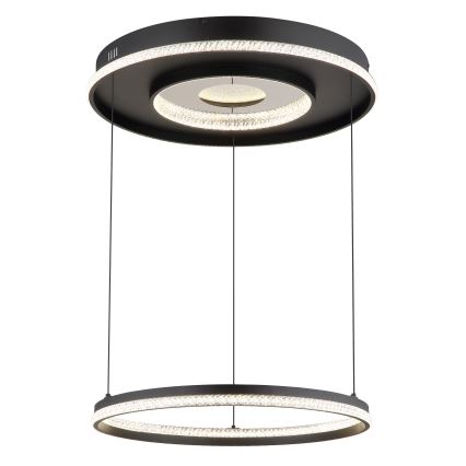 Globo - Lámpara de araña LED regulable LED/54W/230V 2700-6500K diá. 60 cm negro + control remoto