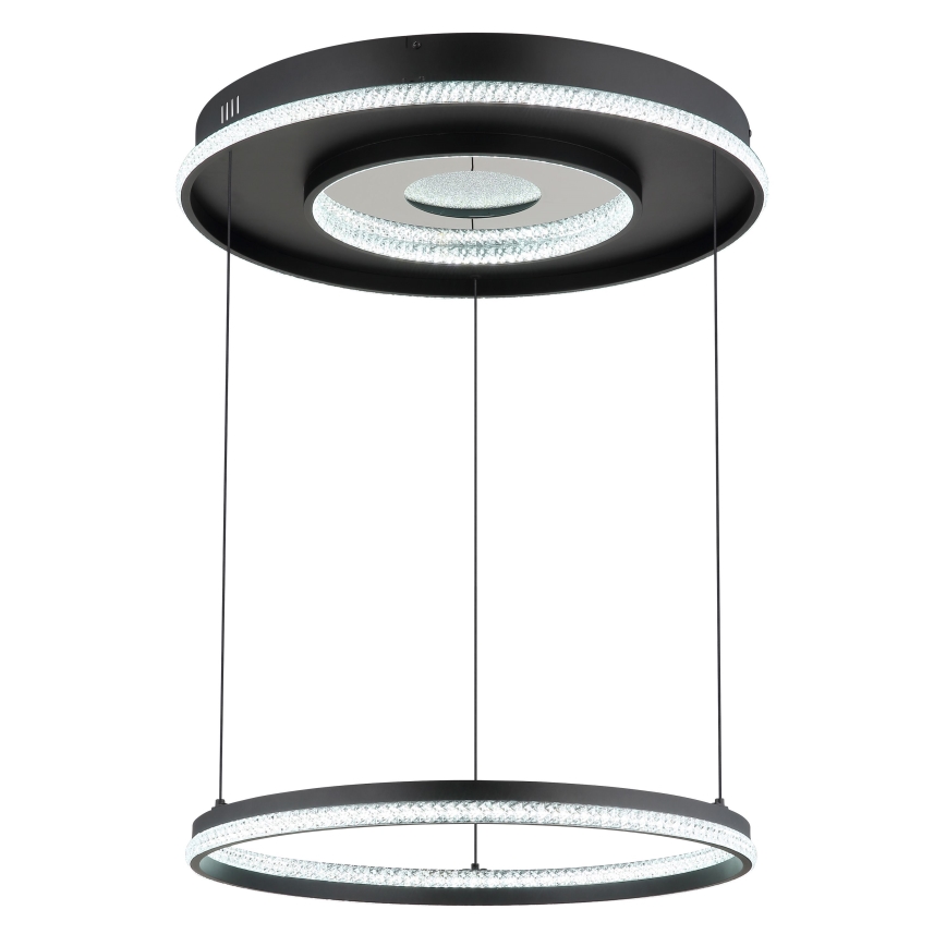 Globo - Lámpara de araña LED regulable LED/54W/230V 2700-6500K diá. 60 cm negro + control remoto
