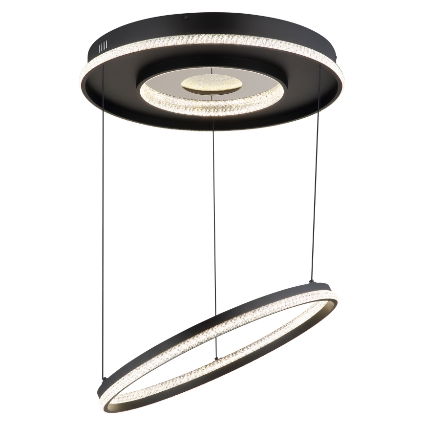 Globo - Lámpara de araña LED regulable LED/54W/230V 2700-6500K diá. 60 cm negro + control remoto