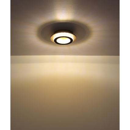 Globo - Lámpara de techo LED/12W/230V 3000/4000/6500K Ø 20 cm negra