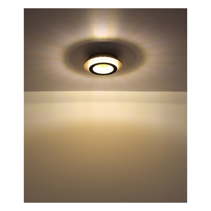 Globo - Lámpara de techo LED/12W/230V 3000/4000/6500K Ø 20 cm negra