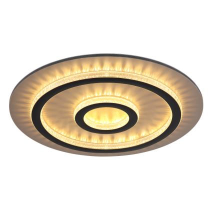 Globo - Lámpara de techo LED regulable LED/40W/230V 3000-6500K Ø 45 cm negra + mando a distancia