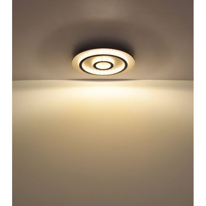 Globo - Lámpara de techo LED regulable LED/40W/230V 3000-6500K Ø 45 cm negra + mando a distancia
