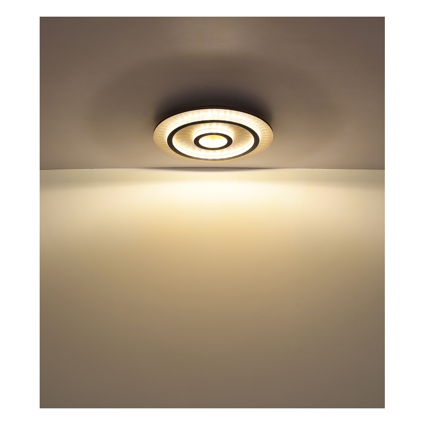 Globo - Lámpara de techo LED regulable LED/40W/230V 3000-6500K Ø 45 cm negra + mando a distancia