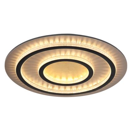 Globo - Luminaria de techo LED regulable LED/60W/230V 3000-6500K diámetro 55 cm negro + mando a distancia