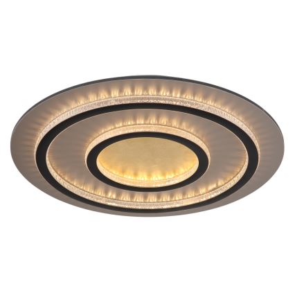 Globo - Luminaria de techo LED regulable LED/60W/230V 3000-6500K diámetro 55 cm negro + mando a distancia