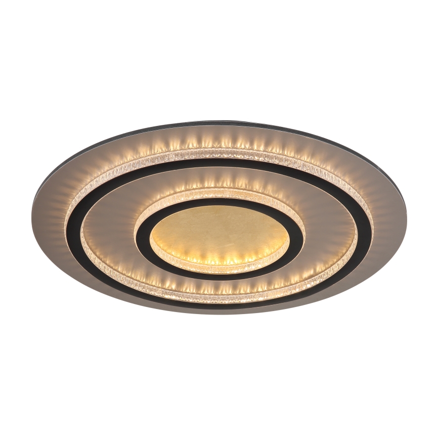 Globo - Luminaria de techo LED regulable LED/60W/230V 3000-6500K diámetro 55 cm negro + mando a distancia