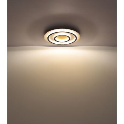 Globo - Luminaria de techo LED regulable LED/60W/230V 3000-6500K diámetro 55 cm negro + mando a distancia
