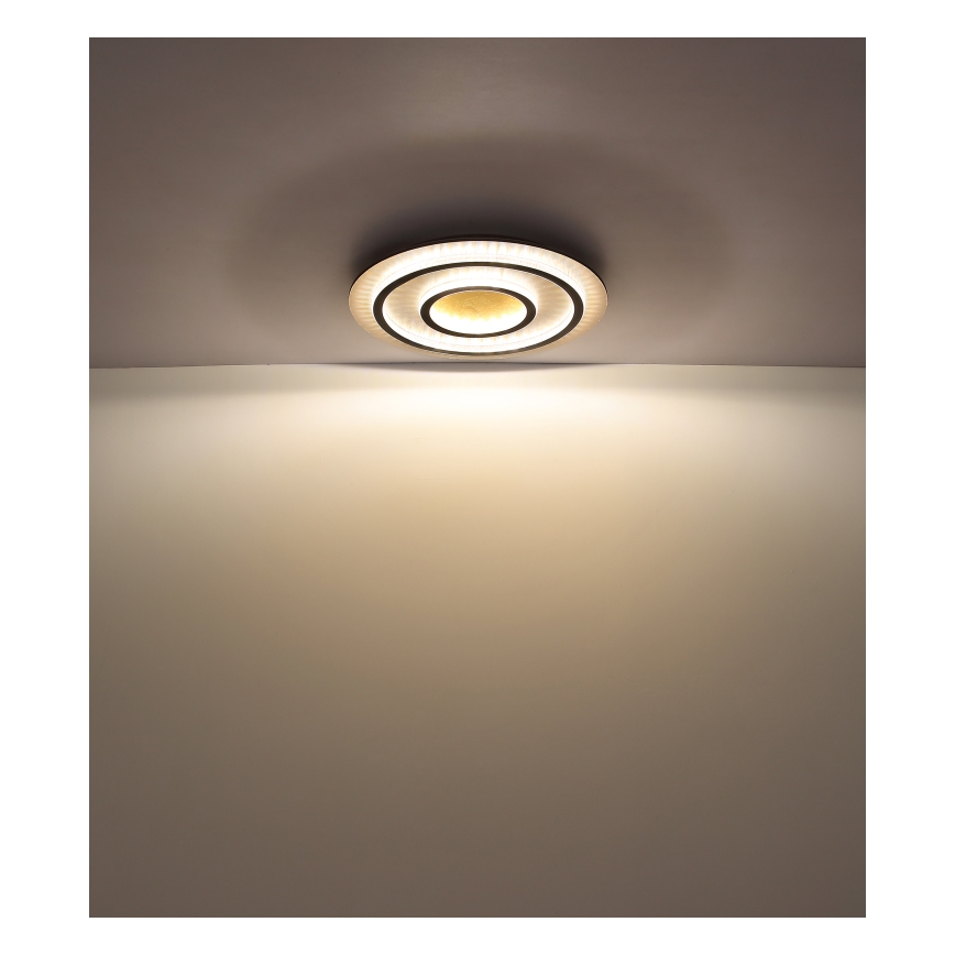Globo - Luminaria de techo LED regulable LED/60W/230V 3000-6500K diámetro 55 cm negro + mando a distancia