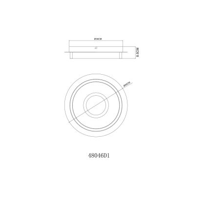 Globo - Lámpara de techo LED / 24W / 230V / 3000K / Ø 40 cm