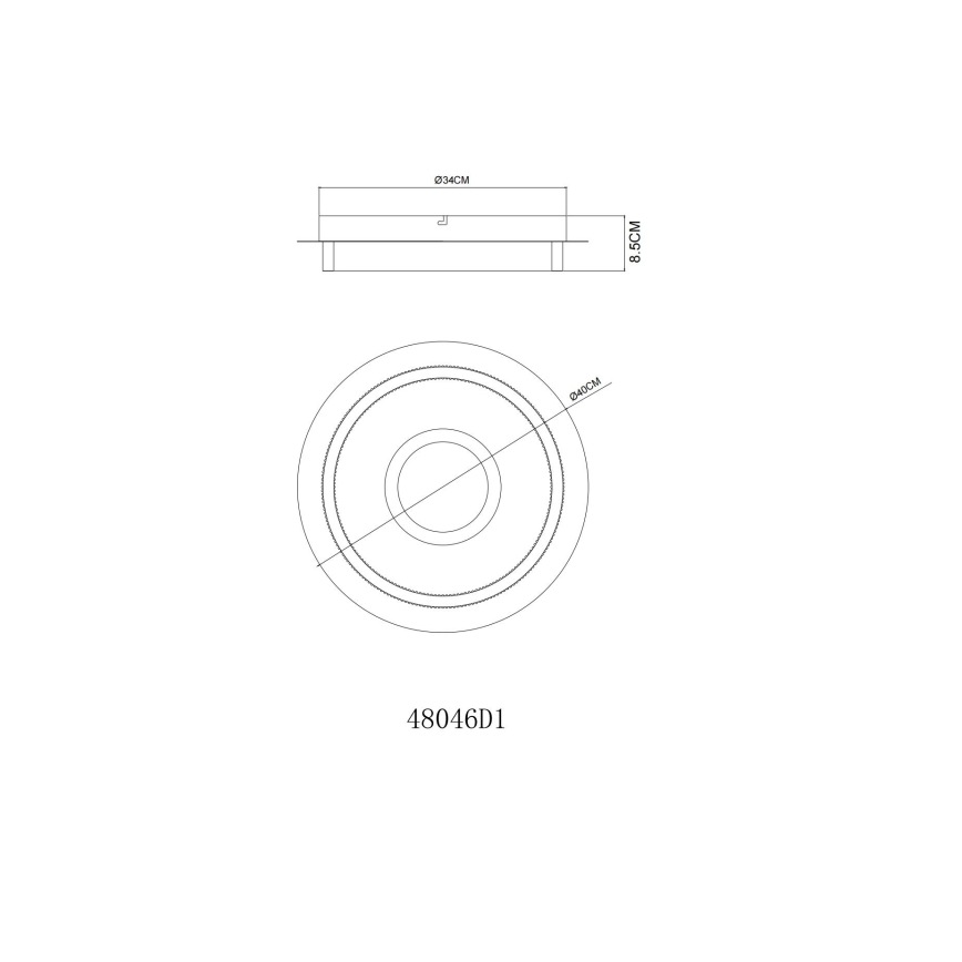 Globo - Lámpara de techo LED / 24W / 230V / 3000K / Ø 40 cm