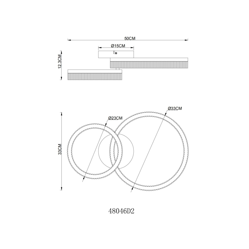 Globo - LED Lámpara de techo LED/24W/230V 3000K 33x50 cm