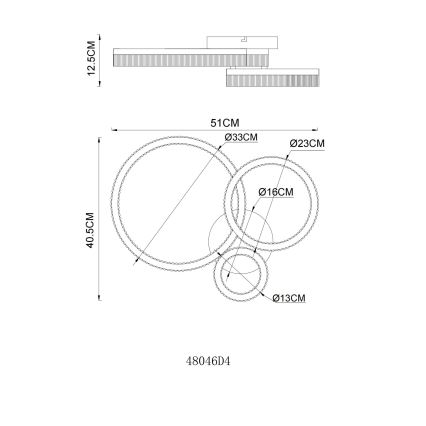 Globo - Lámpara de techo LED/24W/230V 3000K 40,5x51 cm
