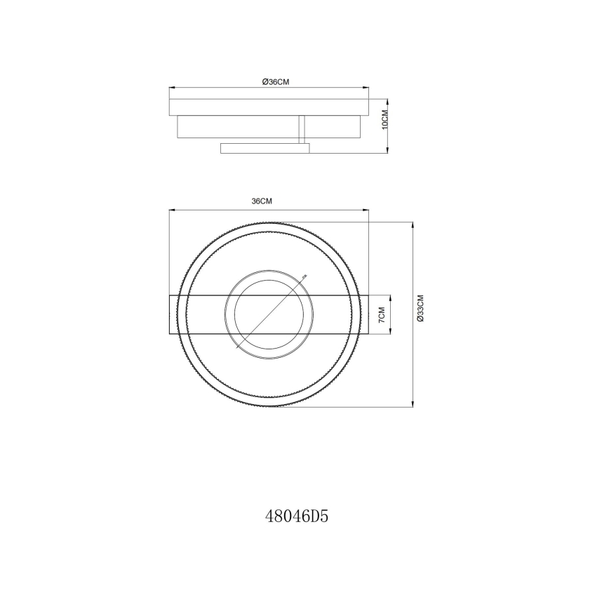 Globo - Lámpara de techo LED LED/18W/230V 3000K 33x36 cm