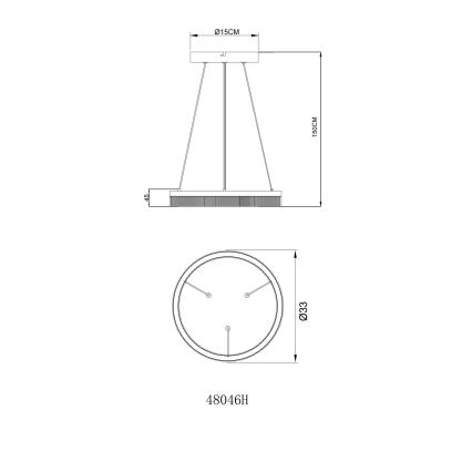 Globo - Lámpara colgante LED con cable LED/16W/230V 3000K