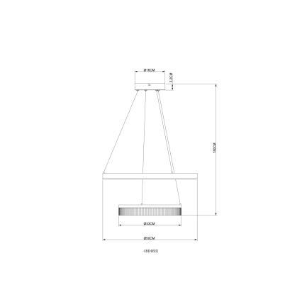 Globo - Lámpara colgante LED con cable LED/30W/230V 3000K
