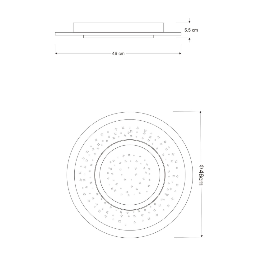 Globo - Lámpara de techo LED regulable LED/44W/230V 2700-6000K + mando a distancia