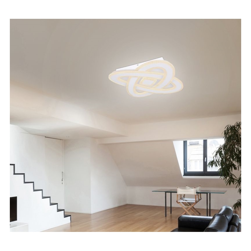 Globo - Lámpara de techo LED regulable LED/36W/230V 3000-6000K diámetro 50 cm blanca + mando a distancia