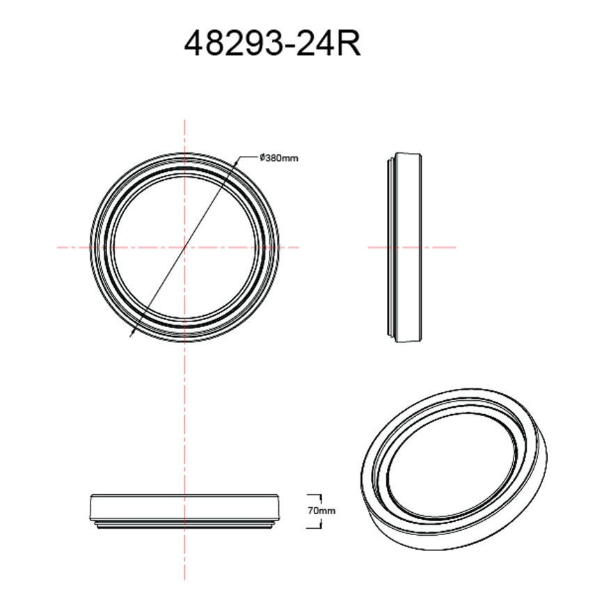 Globo - Plafón LED LED/24W/230V 4000K diá. 38 cm