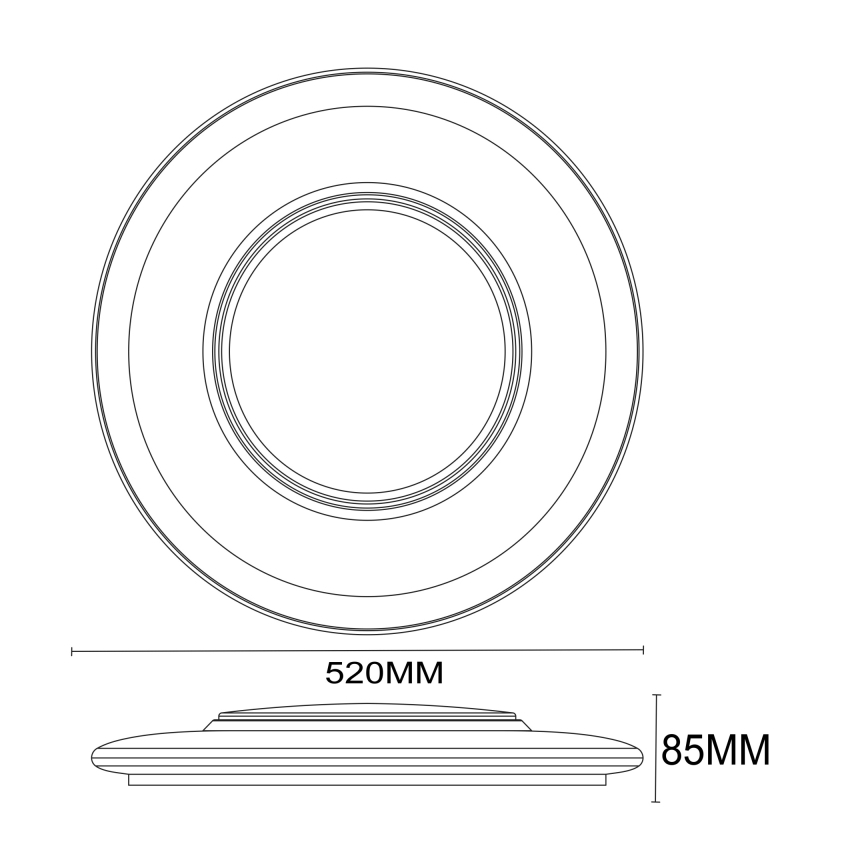 Globo - LED Plafón regulable CANDIDA LED/48W/230V + control remoto