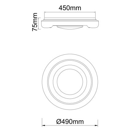 Globo 483111-40 - Plafón LED RADA LED/40W/230V 2700/4200/6500K diá. 49 cm