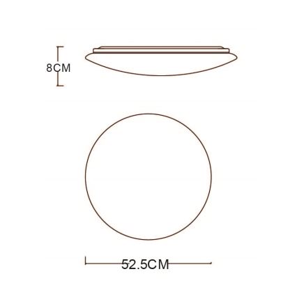Globo - Plafón LED regulable LED/48W/230V 3000-6400K + control remoto