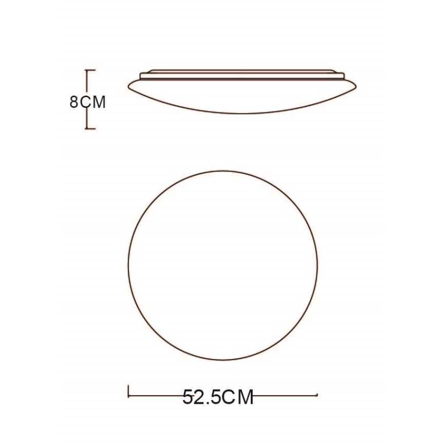 Globo - Plafón LED regulable LED/48W/230V 3000-6400K + control remoto