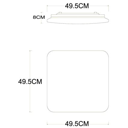 Globo - Lámpara de techo LED regulable LED/40W/230V 2700-6500K diámetro 50 cm Wi-Fi Tuya + mando a distancia