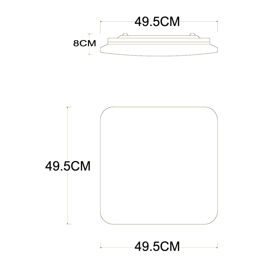 Globo - Lámpara de techo LED regulable LED/40W/230V 2700-6500K diámetro 50 cm Wi-Fi Tuya + mando a distancia