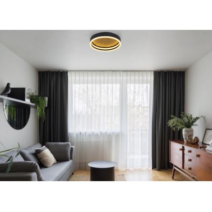 Globo - Lámpara de techo LED/24W/230V diámetro 30 cm negra