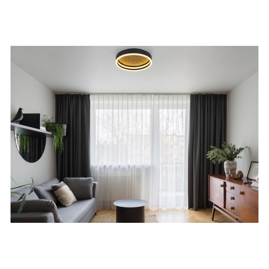 Globo - Lámpara de techo LED/24W/230V diámetro 30 cm negra
