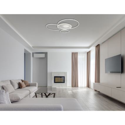 Globo - Lámpara de techo LED regulable LED/70W/230V 2700-6500K cromo mate + mando a distancia