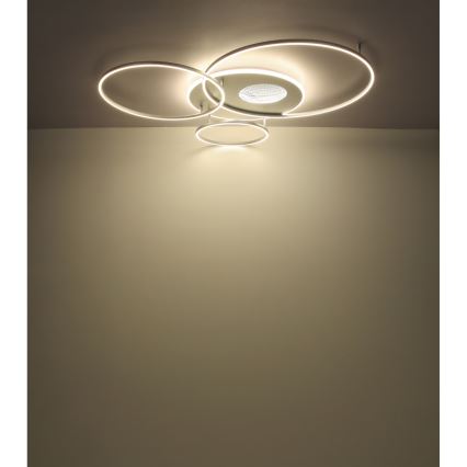 Globo - Lámpara de techo LED regulable LED/70W/230V 2700-6500K cromo mate + mando a distancia